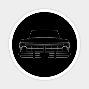 front/profile - 1974 Ford F-100 - stencil, white Magnet